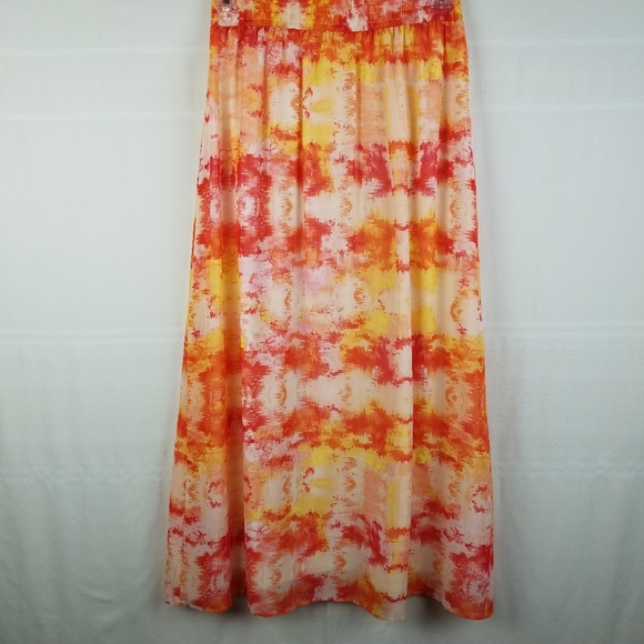 Cato tropical lined maxi skirt elastic back size S - Picture 2 of 7